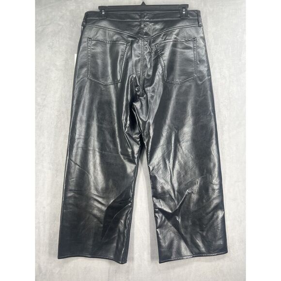 Citizens of Humanity Recycled Leather Gaucho Pants Size 32 Black - Picture 5 of 9